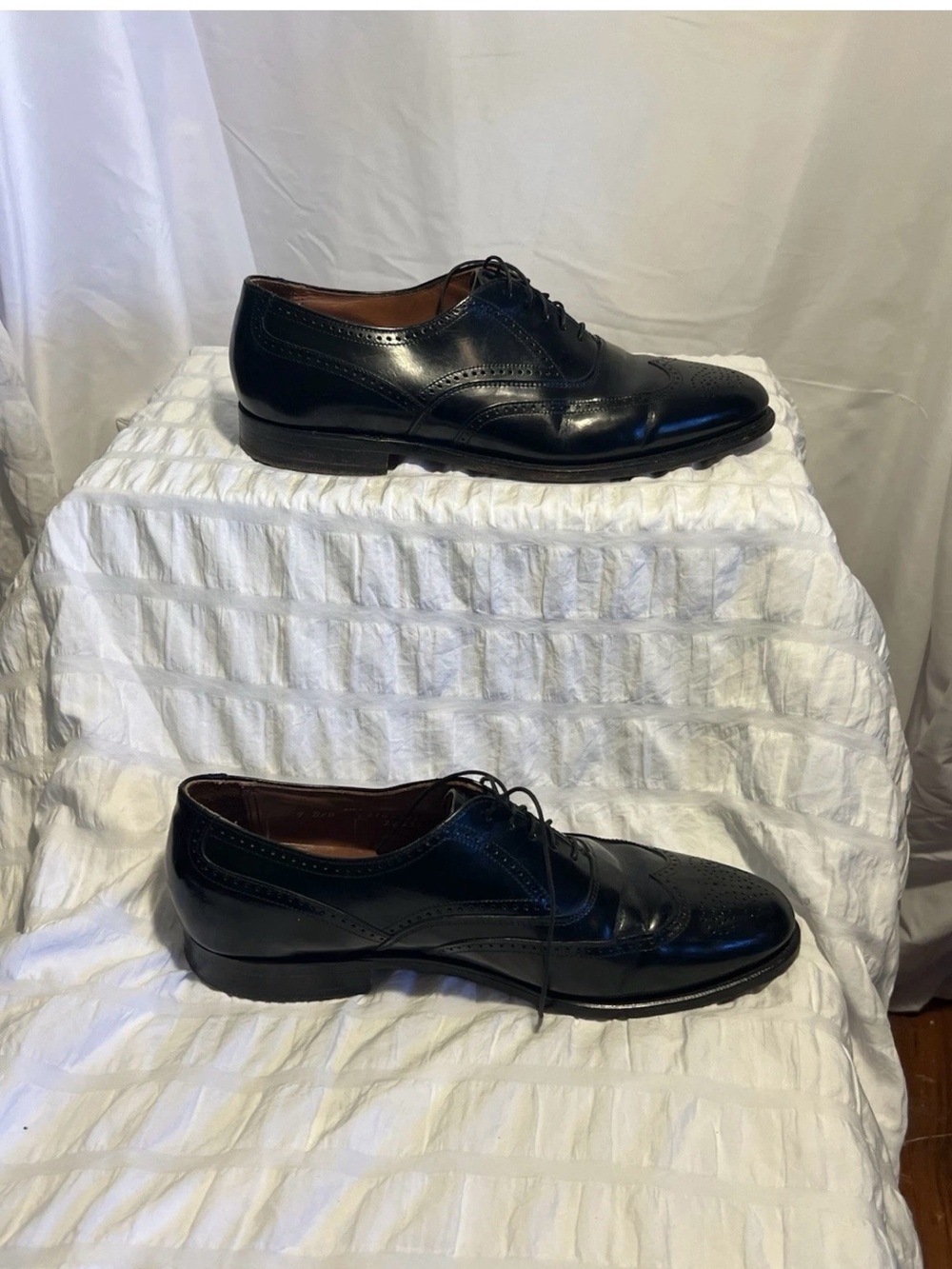 Bostonian Black Leather Wingtip Oxford Dress Shoes